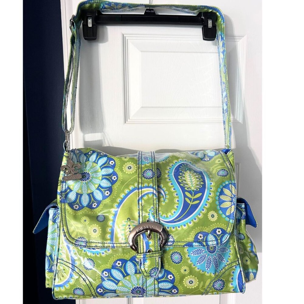 Kalencom Green and Blue Paisley Diaper Bag